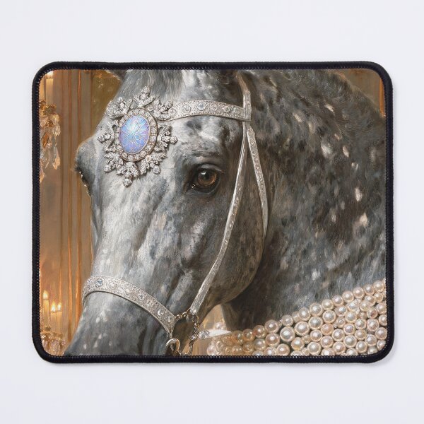 Item preview, Romanov Imperial White Horse Pearl Diamond Art designed and sold by KAMOCHI Art.