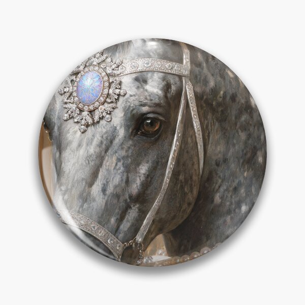 Item preview, Romanov Imperial White Horse Pearl Diamond Art designed and sold by KAMOCHI Art.