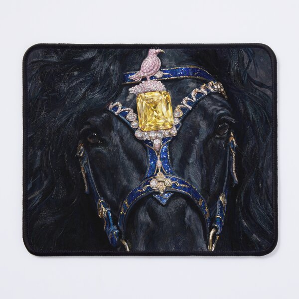 Item preview, Dark Horse Golden Crest Shield Luxury Art designed and sold by KAMOCHI Art.