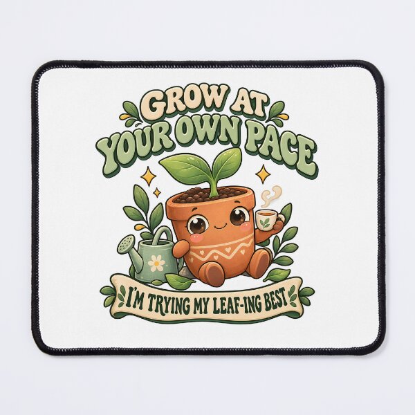 Item preview, Grow at Your Own Pace Lazy Little Plant designed and sold by Flamocha.