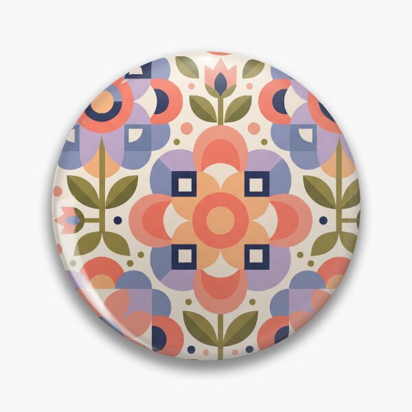 Item preview, Geometric Flower Quilt Pattern designed and sold by ASTRAL ART LAB.