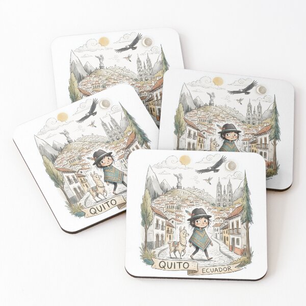 Item preview, Quito Ecuador: Whimsical Andean Travel Art designed and sold by EdwinkOne.