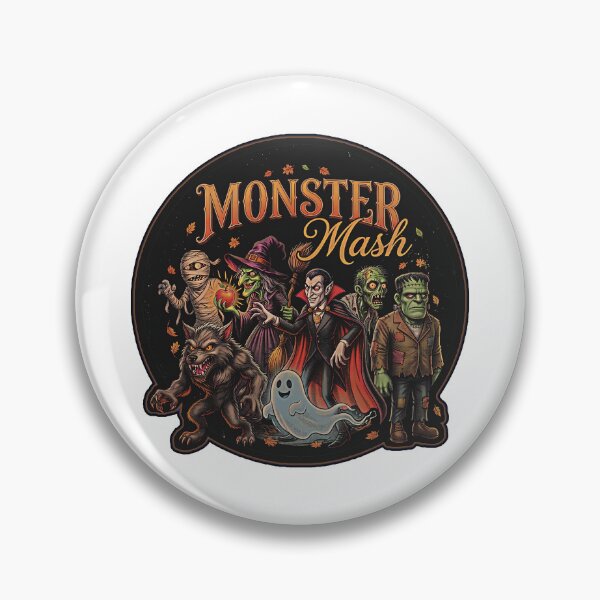 Item preview, Monster Mash Retro Halloween Ghost Cute Spooky Season Vintage Art designed and sold by fben-design.