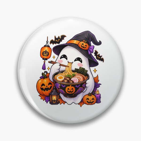 Item preview, Kawaii Halloween Ghost Eating Ramen Japanese Food Lover designed and sold by OB-Store.