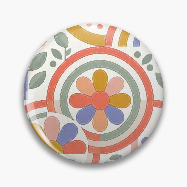 Item preview, Curved Floral Quilt Design designed and sold by ASTRAL ART LAB.