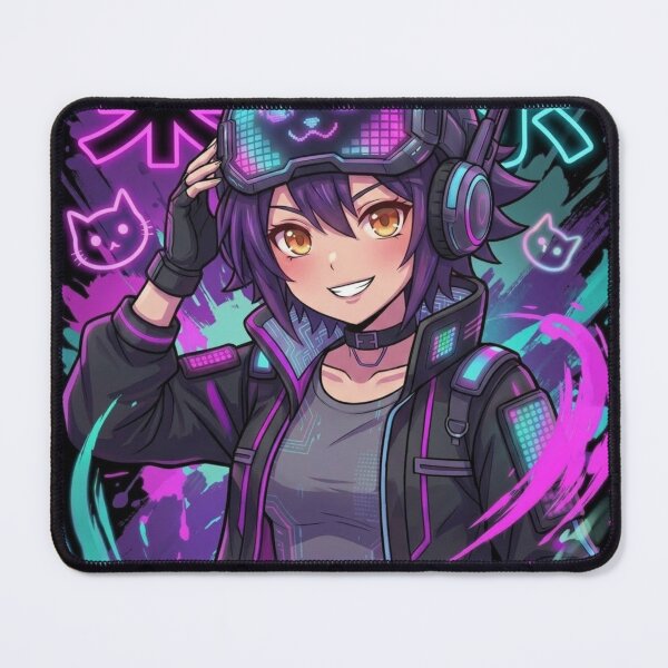 Item preview, Cyberpunk Anime Cat Girl Tokyo Techwear designed and sold by Serenity2027.