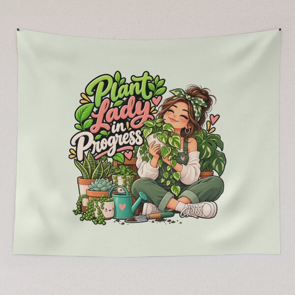 Item preview, Plant Lady in Progress – Cute Houseplant Lover designed and sold by DIB Designs – Express Your Style.