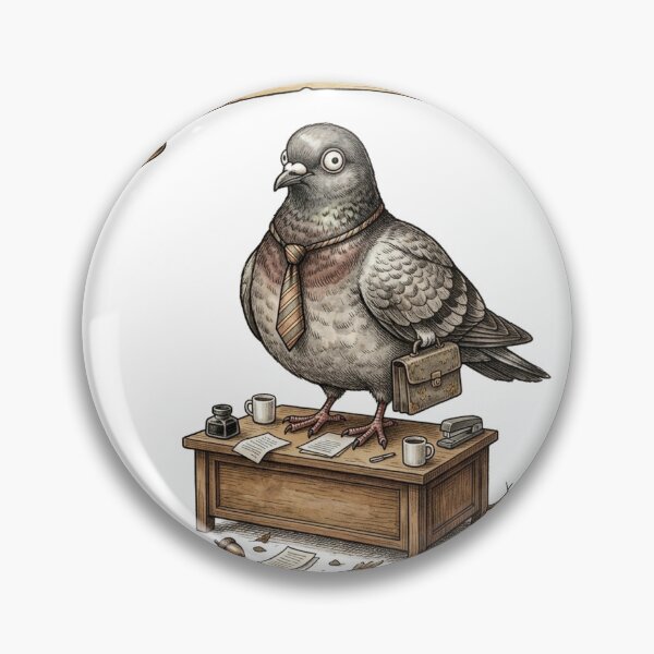 Item preview, Funny Office Pigeon I Have No Idea What I'm Doing Corporate Humor designed and sold by CoolCrazyChaos.