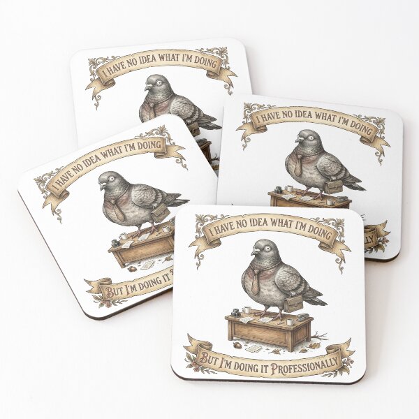 Item preview, Funny Office Pigeon I Have No Idea What I'm Doing Corporate Humor designed and sold by CoolCrazyChaos.