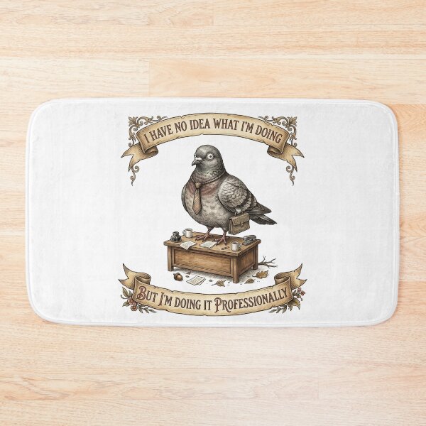 Item preview, Funny Office Pigeon I Have No Idea What I'm Doing Corporate Humor designed and sold by CoolCrazyChaos.