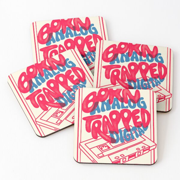 Item preview, Born Analog Trapped Digital Retro Cassette Tape designed and sold by danhoodstudio.