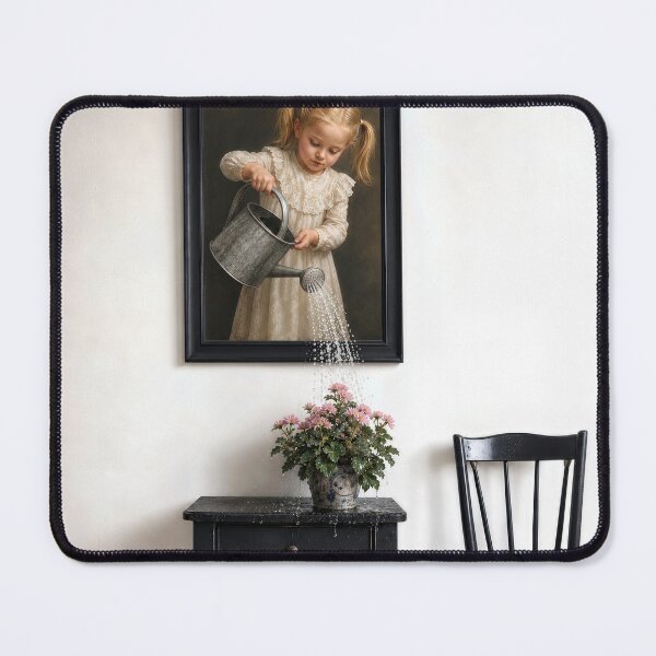 Item preview, Surreal Watering Portrait of a Little Girl designed and sold by Maria Dryfhout.