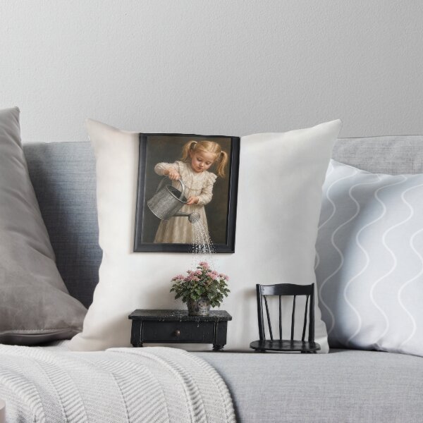 Item preview, Surreal Watering Portrait of a Little Girl designed and sold by Maria Dryfhout.