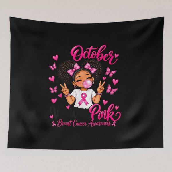 Item preview, Pink Ribbon Girl with Butterflies and Bubblegum designed and sold by BancaJone.