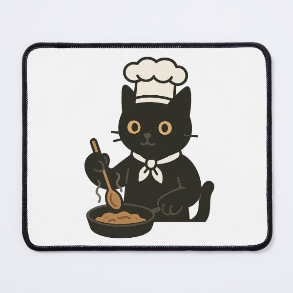 Item preview, Cute Black Cat Chef Cooking, Funny Cat Lover Gift, Kitchen Decor for Chefs and Foodies designed and sold by Greemo03.