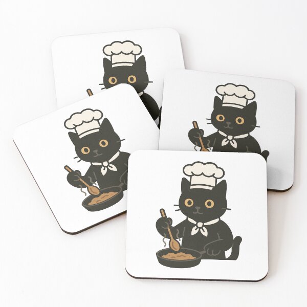 Item preview, Cute Black Cat Chef Cooking, Funny Cat Lover Gift, Kitchen Decor for Chefs and Foodies designed and sold by Greemo03.