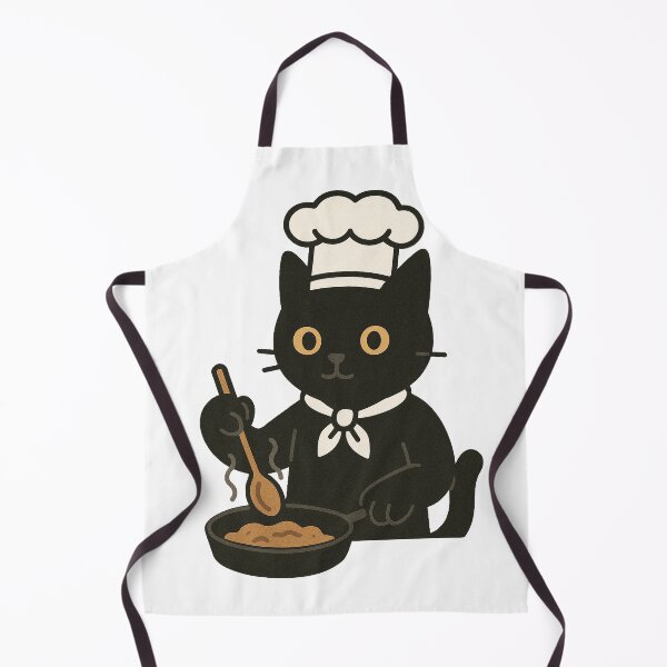 Item preview, Cute Black Cat Chef Cooking, Funny Cat Lover Gift, Kitchen Decor for Chefs and Foodies designed and sold by Greemo03.