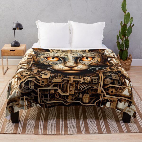 Item preview, Fantasy Imaginary Cat Face Dreamlike Sci-Fi Mechanical Vision designed and sold by DEC02.