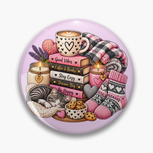 Item preview, Cosy Wintery Bookshelf with Sleeping Kitten designed and sold by AW_Designs.