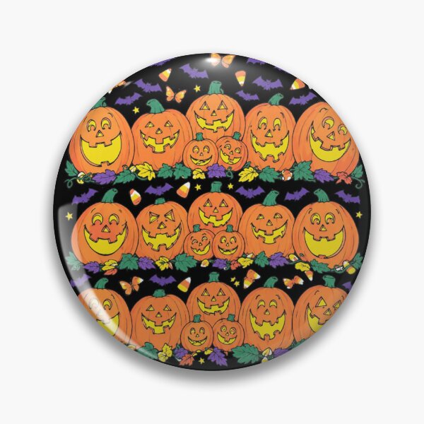 Item preview, Retro Halloween Pumpkins with Bats and Candy designed and sold by BancaJone.
