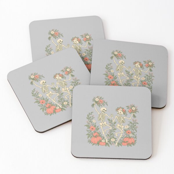 Item preview, Dancing Skeletons – Wildflowers & Salmon Pumpkins designed and sold by Heather's Creative Apparel.