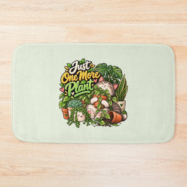 Item preview, Just One More Plant – Funny Cat & Houseplant Lover Design designed and sold by DIB Designs – Express Your Style.
