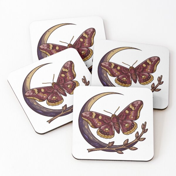 Item preview, Botanical Moth Moon Art Print designed and sold by CosyCush.