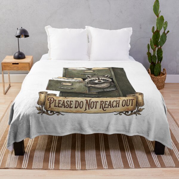 Item preview, Funny Raccoon Please Do Not Reach Out Anti Work Corporate Burnout designed and sold by CoolCrazyChaos.