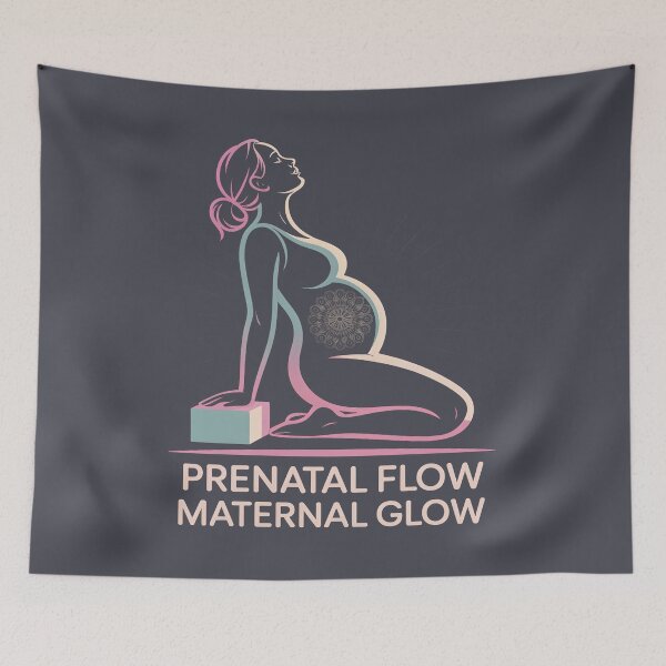 Item preview, Prenatal Flow Maternal Glow Pink Teal Block designed and sold by 108stillness.
