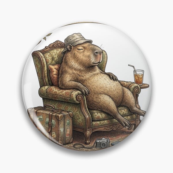 Item preview, Funny Capybara I Need A 6 Month Vacation Twice A Year Lazy Humor designed and sold by CoolCrazyChaos.