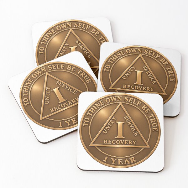 Item preview, 1 Year Sober – AA Medallion Sobriety Birthday Gift designed and sold by TodayIWokeUp.