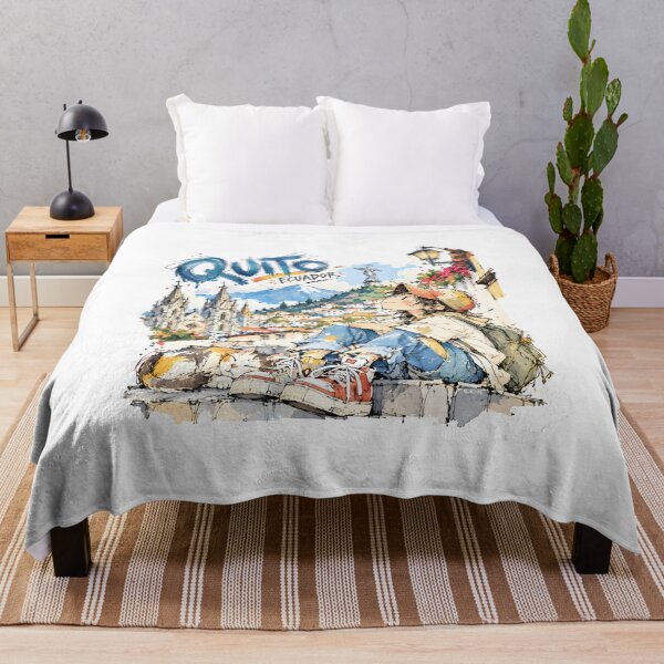 Item preview, Quito Ecuador Watercolor Travel Illustration designed and sold by EdwinkOne.