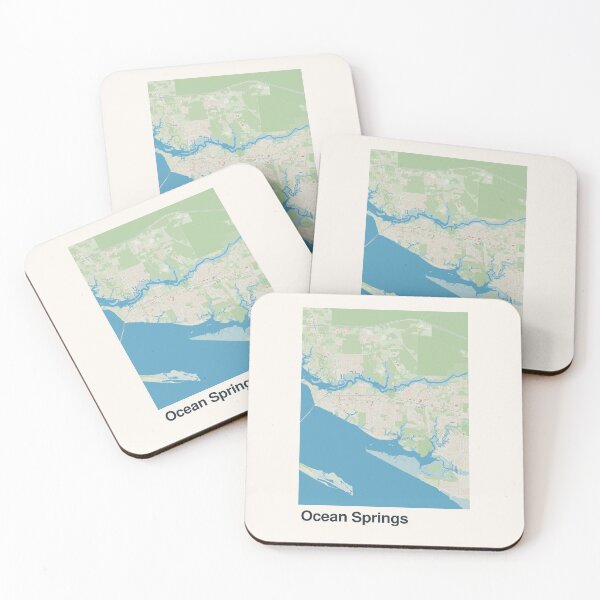 Item preview, Ocean Springs Minimalistic Map Art designed and sold by MapsNerd.