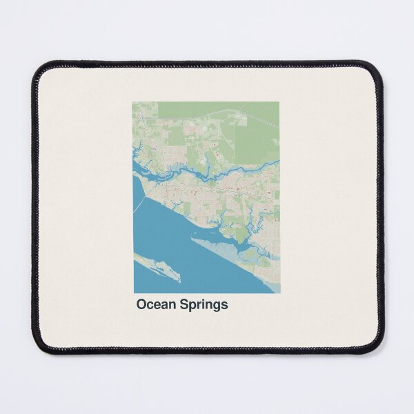 Item preview, Ocean Springs Minimalistic Map Art designed and sold by MapsNerd.