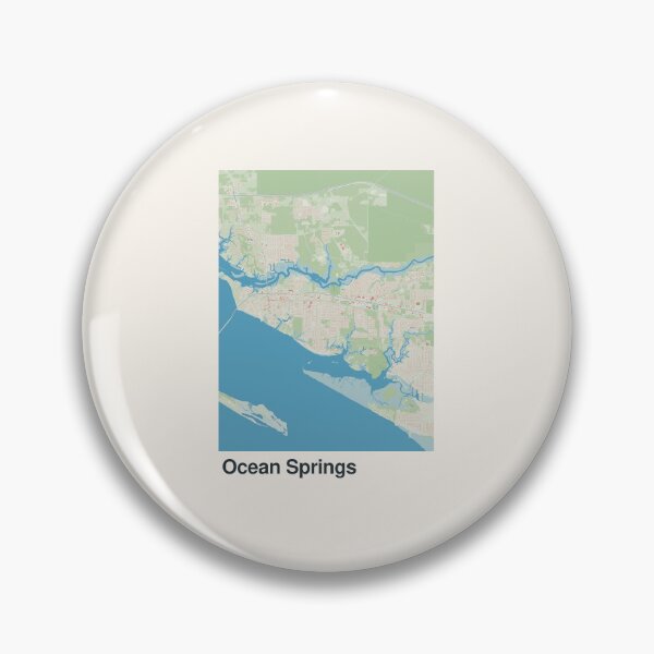 Item preview, Ocean Springs Minimalistic Map Art designed and sold by MapsNerd.