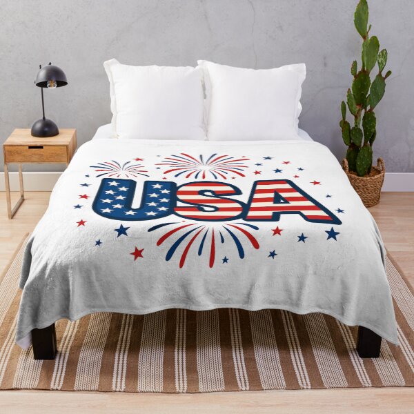 Item preview, USA Patriotic Fireworks Design | Red White & Blue America Celebration designed and sold by HANG ON STUDIO .