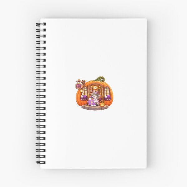 Item preview, Sleepy Ggomani Kitten with a Ghost Toy at a Pumpkin Cafe designed and sold by haewamal.