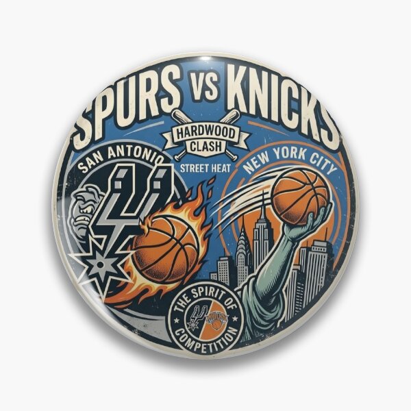 Item preview, Spurs vs Knicks Basketball Matchup Showdown Sticker designed and sold by Y&M.