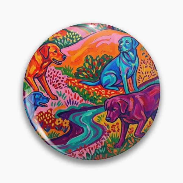 Item preview, Farmers in Expressionist Colorful Landscape designed and sold by Goodthingstree.