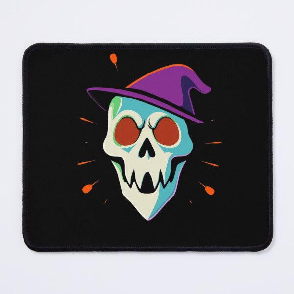 Item preview, Spooky Skull in Purple Witch Hat designed and sold by ERODED SELF.