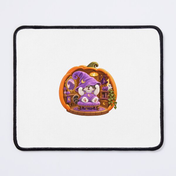 Item preview, Ggomani Kitten Trying On an Oversized Purple Witch Hat designed and sold by haewamal.