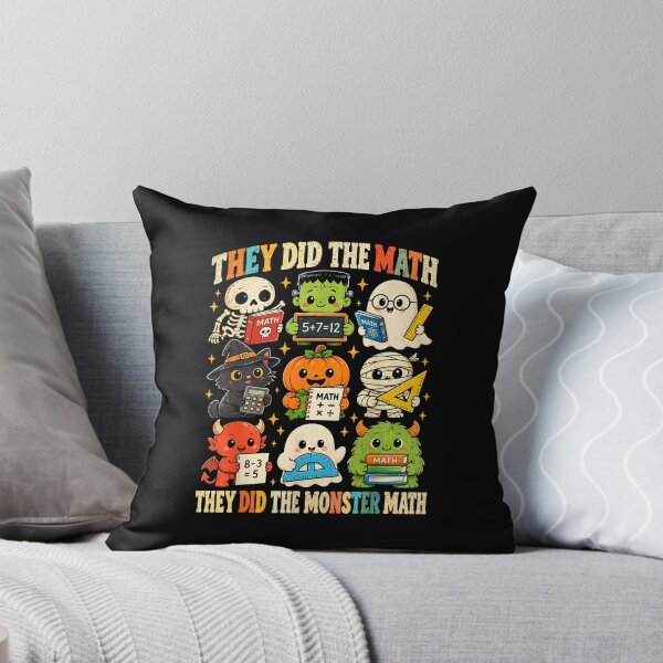 Item preview, Cute Halloween Monsters Learning Math Together designed and sold by DaphoLatara.