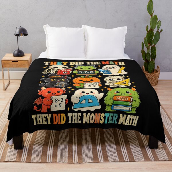 Item preview, Cute Halloween Monsters Learning Math Together designed and sold by DaphoLatara.