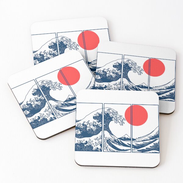 Item preview, Hokkaido Wave Vintage Japanese Style Art designed and sold by AdelDigitalArts.