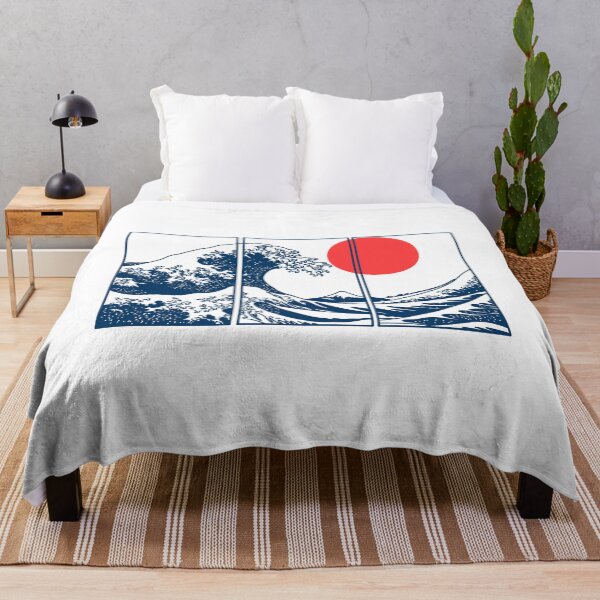 Item preview, Hokkaido Wave Vintage Japanese Style Art designed and sold by AdelDigitalArts.