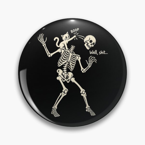 Item preview, Mischievous Cat Knocking a Skeleton Skull Off designed and sold by DaphoLatara.