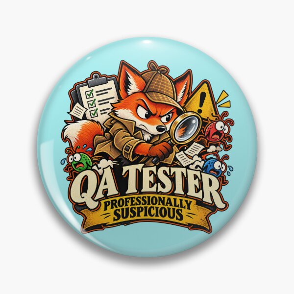 Item preview, QA Tester Professionally Suspicious - Funny Fox Detective designed and sold by Ink and Wink.
