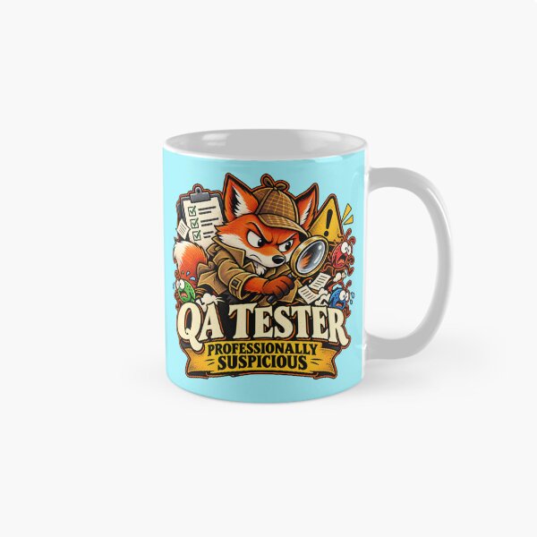 Item preview, QA Tester Professionally Suspicious - Funny Fox Detective designed and sold by Ink and Wink.
