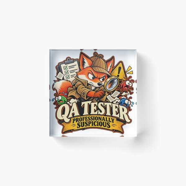 Item preview, QA Tester Professionally Suspicious - Funny Fox Detective designed and sold by Ink and Wink.