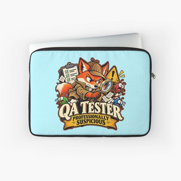 Item preview, QA Tester Professionally Suspicious - Funny Fox Detective designed and sold by Ink and Wink.